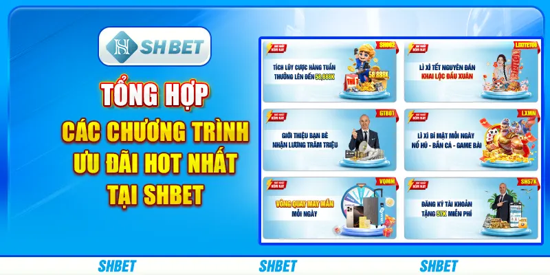 Tổng hợp các chương trình ưu đãi hot nhất tại SHBET