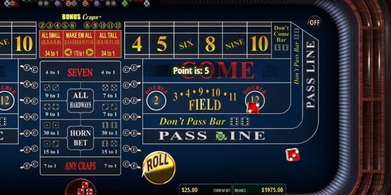 Tìm hiểu tỷ lệ thắng trong Craps